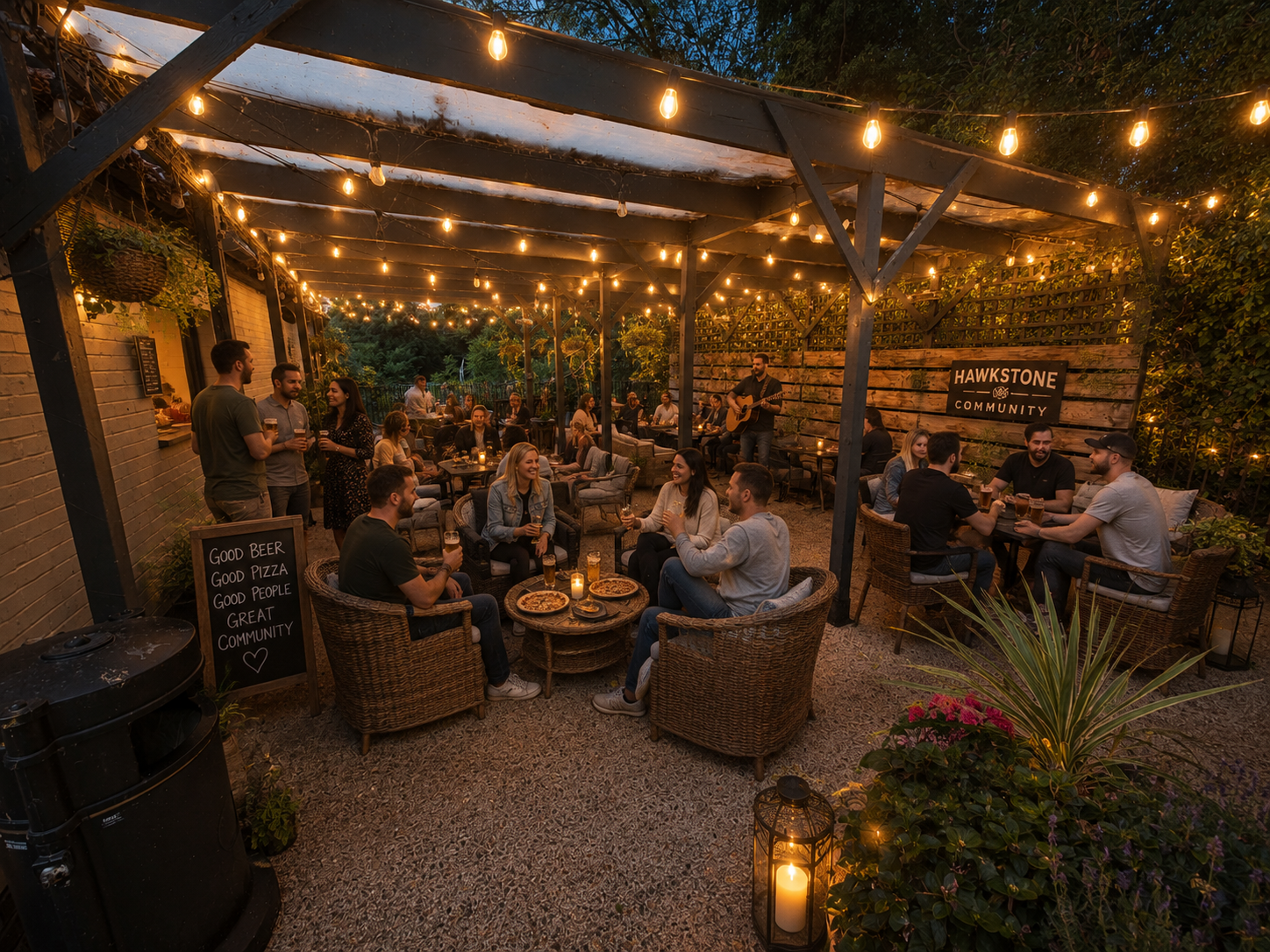 A garden that stays open late